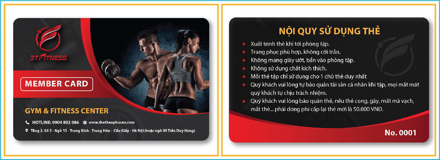 Thẻ thành viên phòng gym