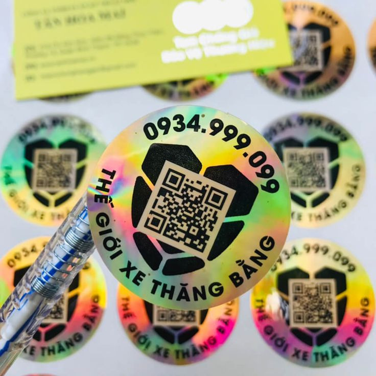 Tem bảo hành hologram Thế Giới Xe Thăng Bằng