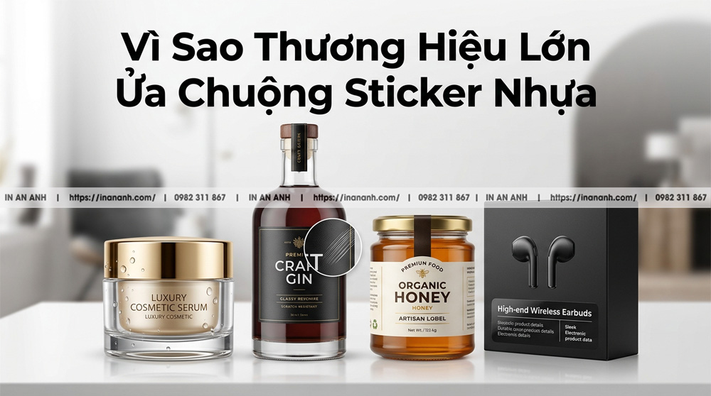 Vì Sao Các Thương Hiệu Lớn Ưa Chuộng Sử Dụng Sticker Nhựa