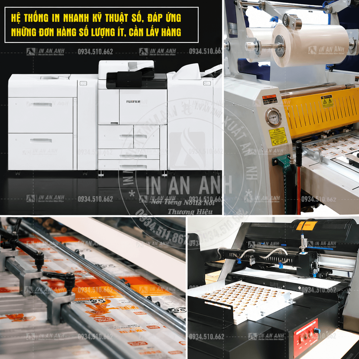 Hệ thống máy in offset hiện đại tại xưởng In An Anh