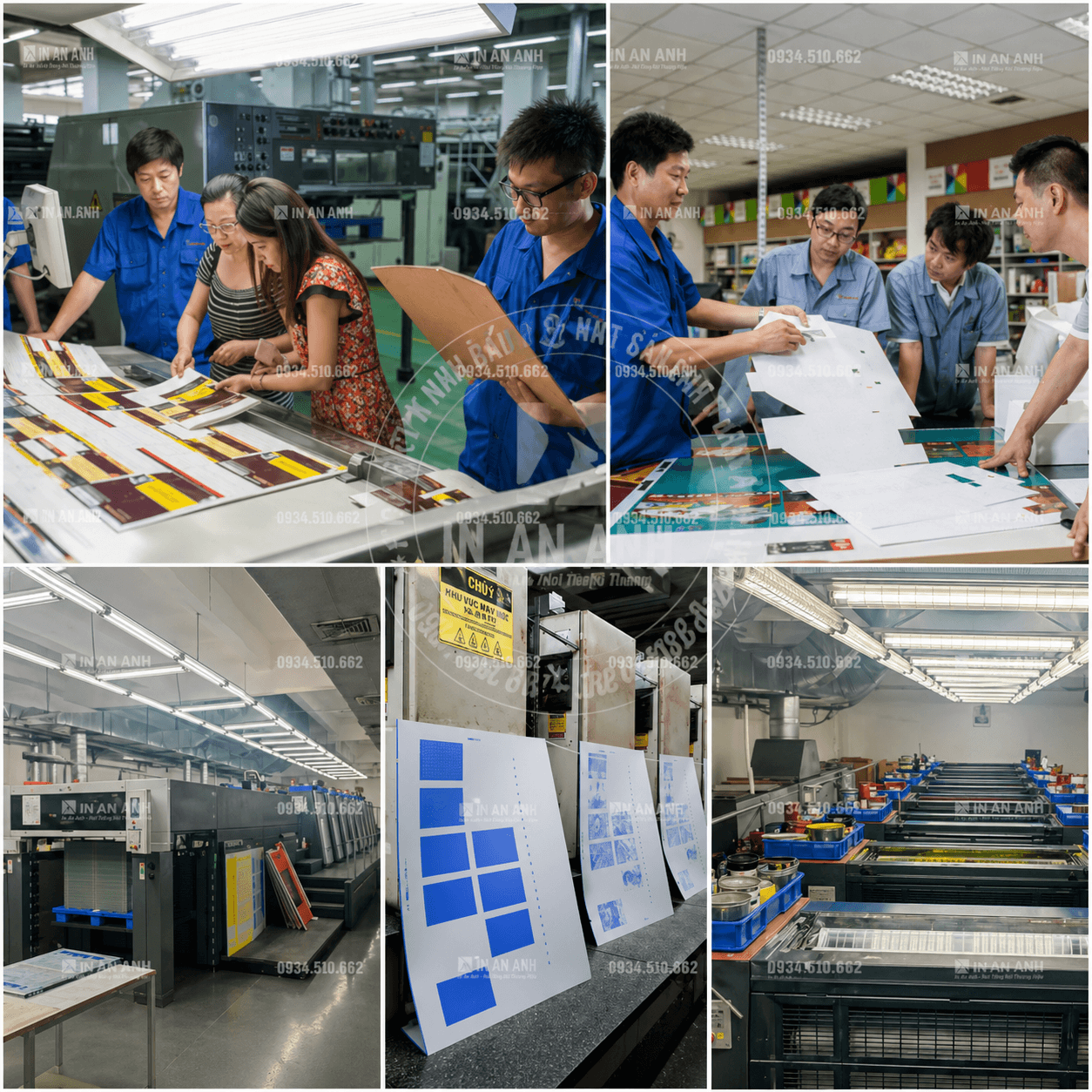 Hệ thống máy in offset hiện đại tại xưởng In An Anh