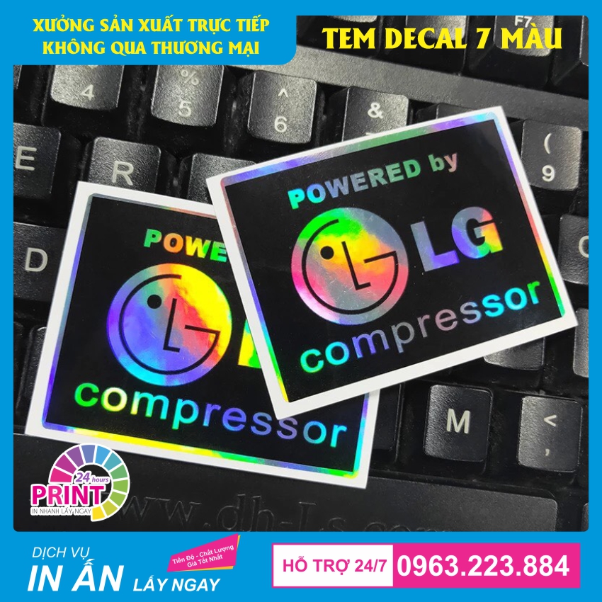 Ứng dụng của tem nhãn in decal 7 màu