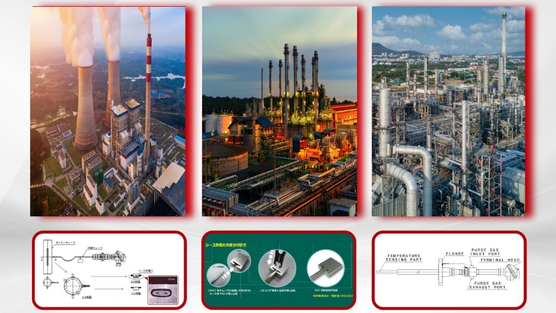 Cảm biến nhiệt độ được ứng dụng trong nhà máy thép, nhà máy lọc dầu, nồi hơi trong nhà máy điện