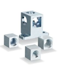 Thread cubes for aluminium profile mounting