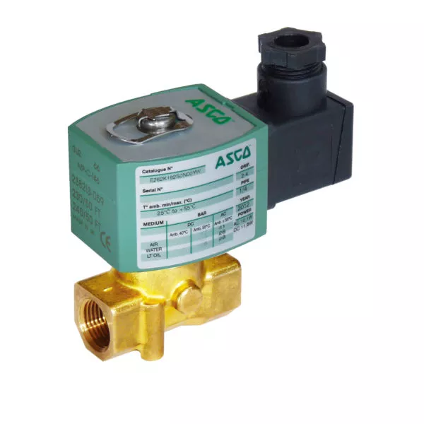 VAN ĐIỆN TỪ ASCO E263 SERIES 263, 2/2 NO, 230V A, Brass, G3/8