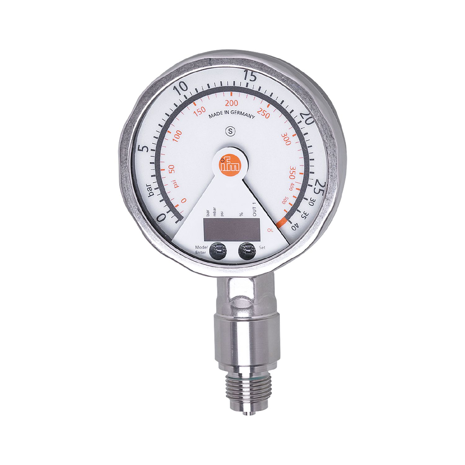 Electronic contact manometers with analogue display