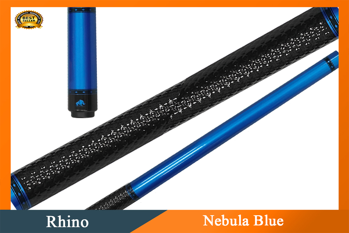 Cơ,Gậy Bi-a Rhino Nebula Blue - Ngọn Carbon 1Cue.vn 