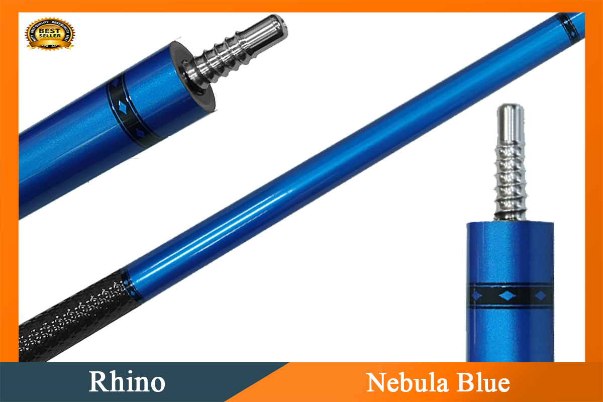 Cơ,Gậy Bi-a Rhino Nebula Blue - Ngọn Carbon 1Cue.vn 