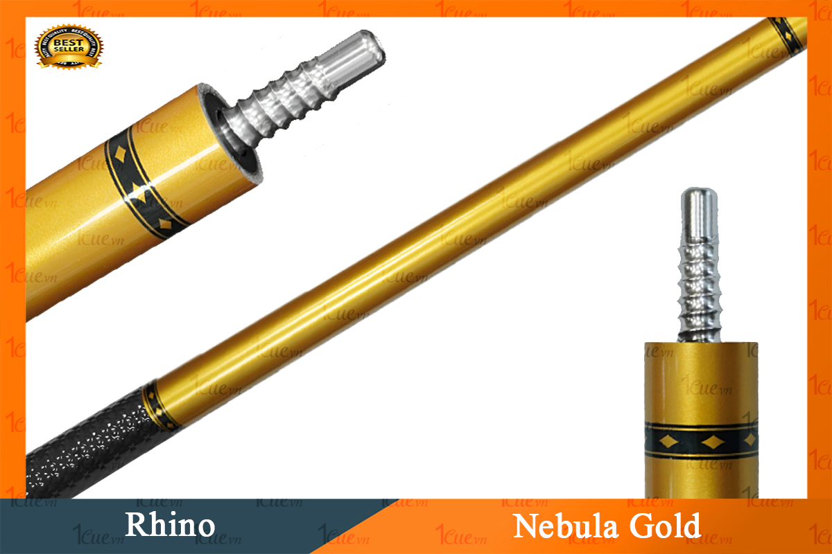 Cơ,Gậy Bi-a Rhino Nebula Gold - Ngọn Carbon 1Cue.vn 