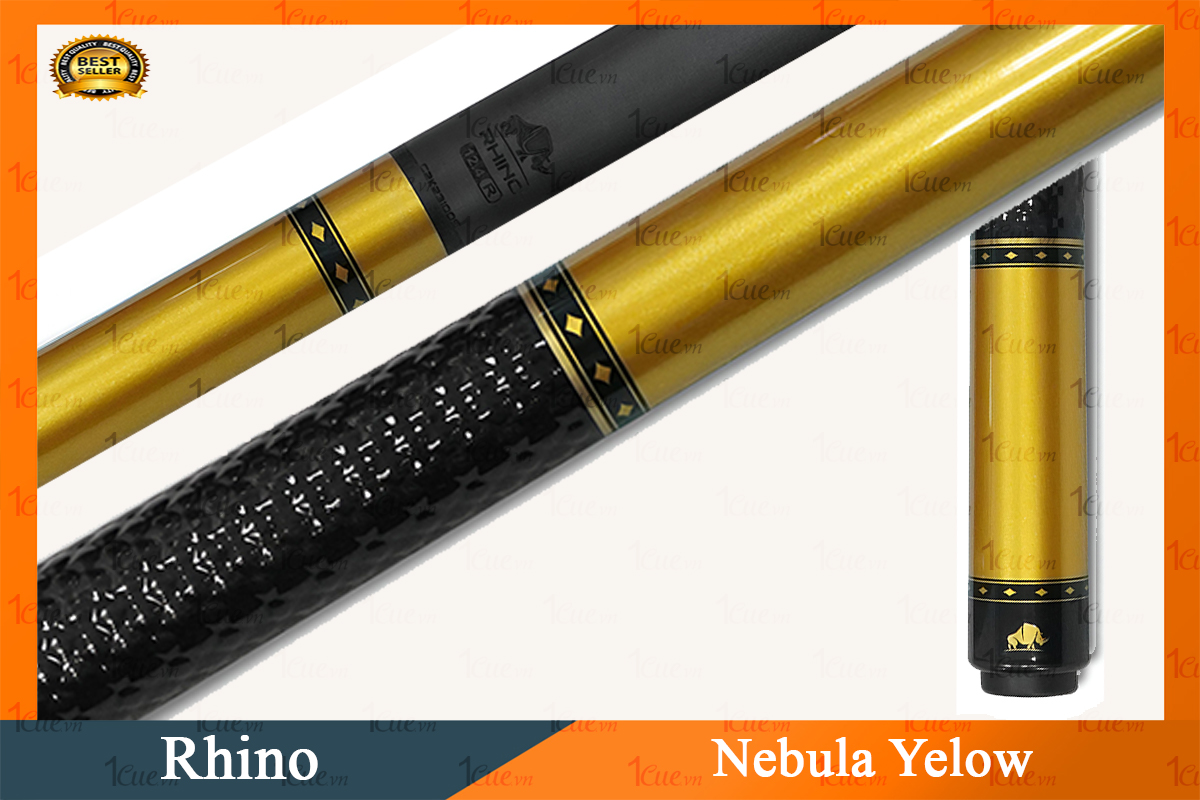 Cơ,Gậy Bi-a Rhino Nebula Gold - Ngọn Carbon 1Cue.vn 