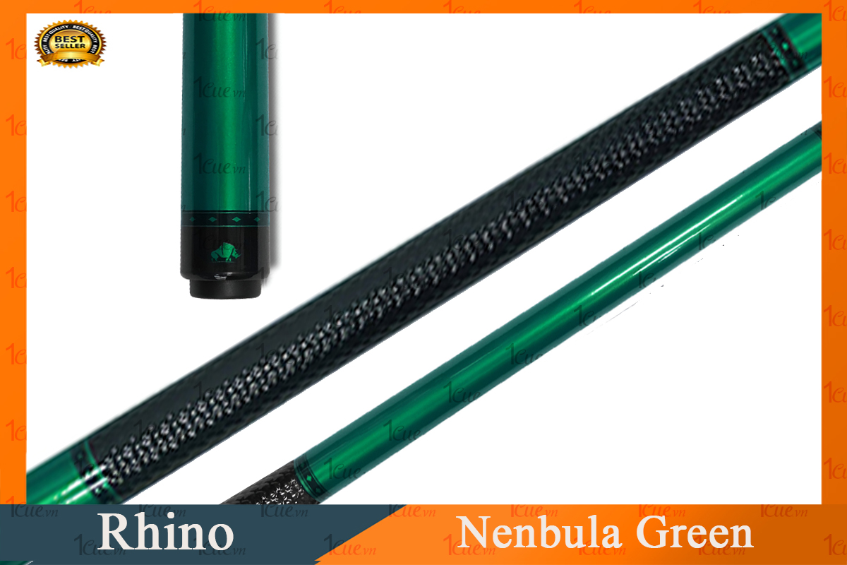 Cơ,Gậy Bi-a Rhino Nebula Green - Ngọn Carbon 1Cue.vn 