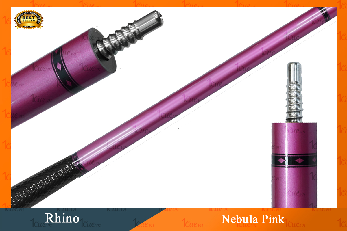 Cơ,Gậy Bi-a Rhino Nebula Pink - Ngọn Carbon 1Cue.vn 