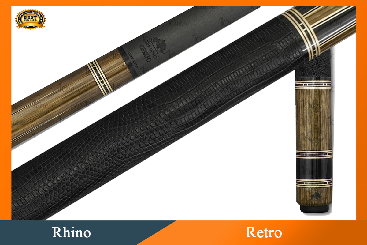 Cơ,Gậy Bi-a Rhino Retro - Ngọn Carbon 1Cue.vn