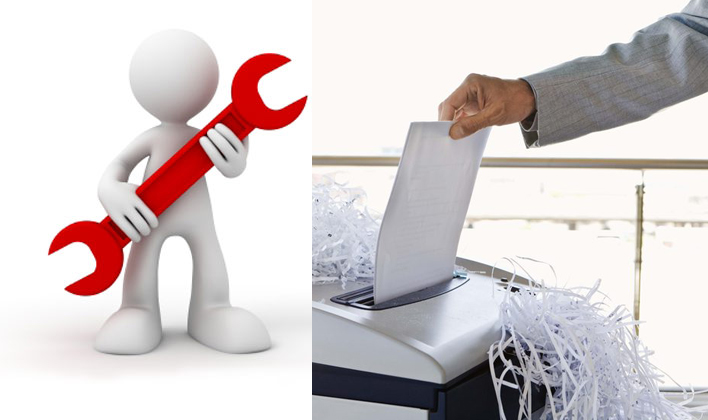 bảo trì máy hủy tài liệu