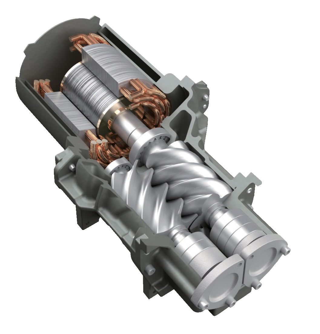 Cơ chế hoạt động của máy nén khí trục vít