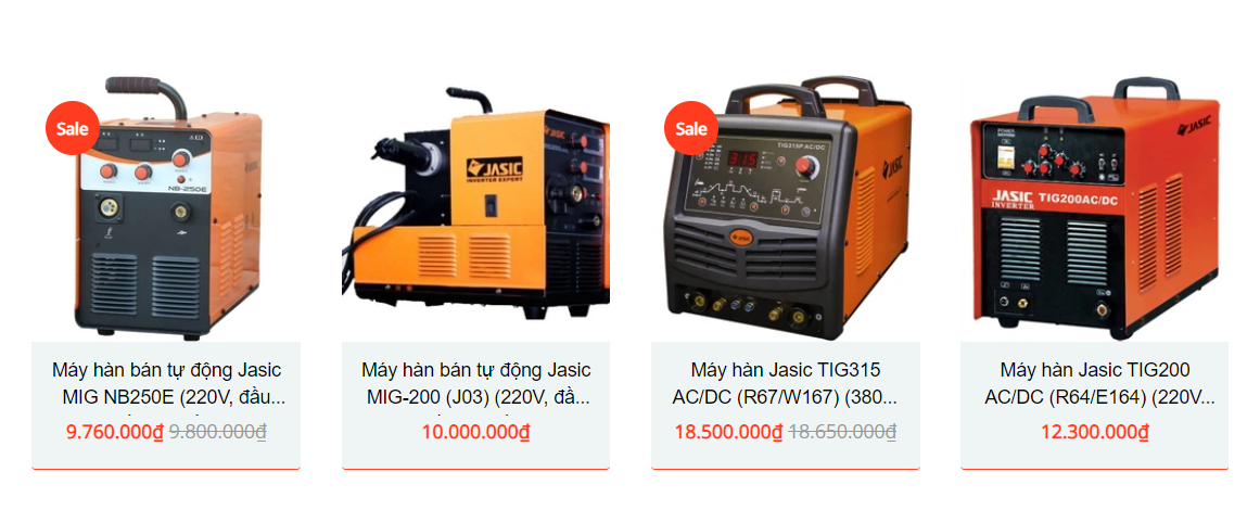 Giá của 1 số loại máy hàn điện tử