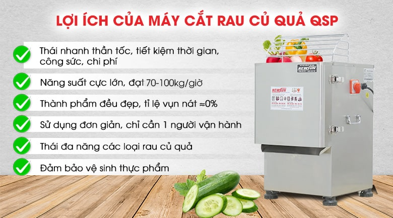 Máy cắt lát rau củ QSP có lợi ích gì và phù hợp đối tượng khách hàng nào?