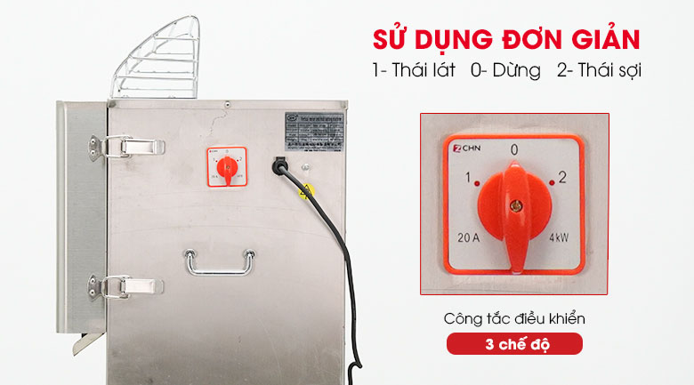 Máy cắt lát rau củ QSP sử dụng đơn giản, an toàn