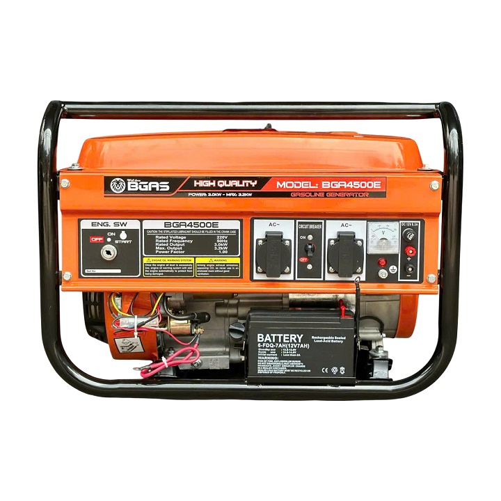 Máy Phát Điện Chạy Xăng 3.2KW BGAS BGA4500 ( có đề )