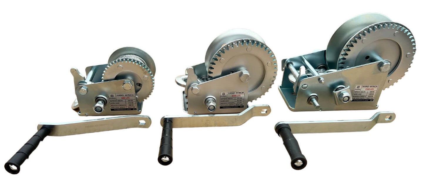 Máy tời điện phổ biến: Máy tời điện quay tay