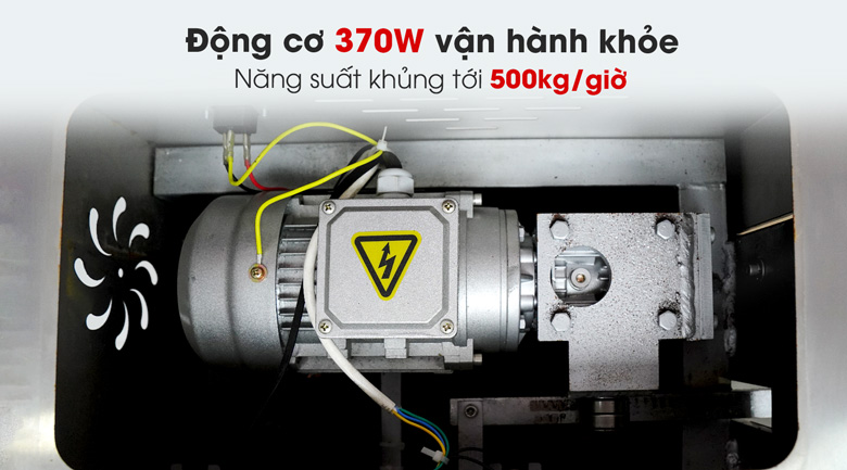 Năng suất vượt trội lên tới 500kg củ quả mỗi giờ