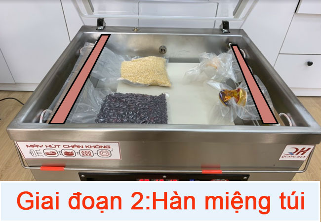 Giai đoạn 2: Hàn miệng túi lại