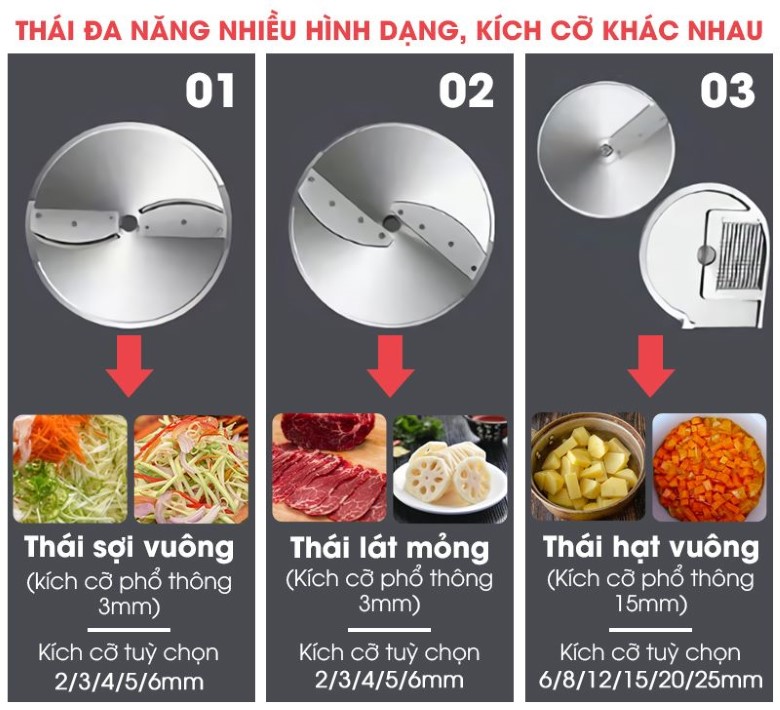 Thái cắt đa năng nhiều hình dạng rau củ quả