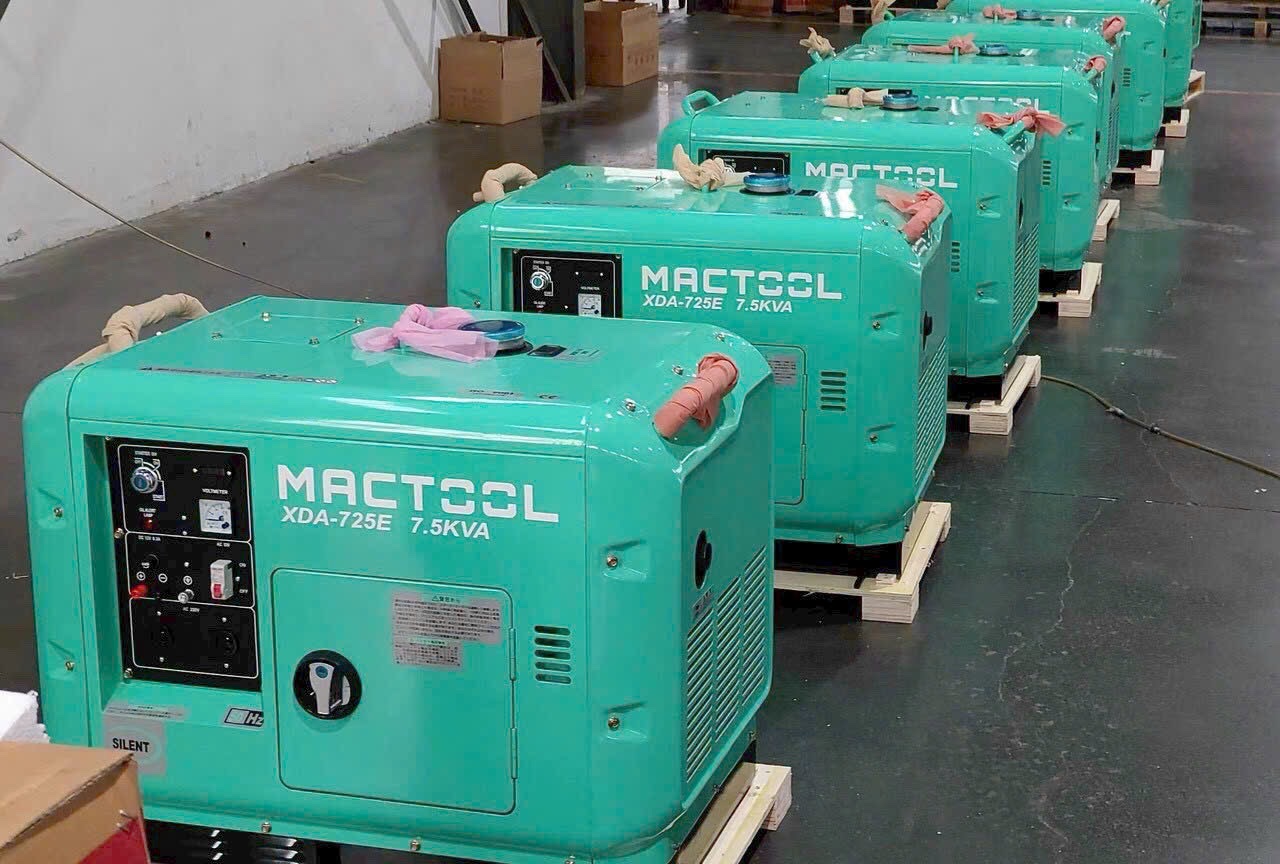 Máy Phát Điện 6Kw Chạy Dầu Mactool XDA-725E Siêu Cách Âm