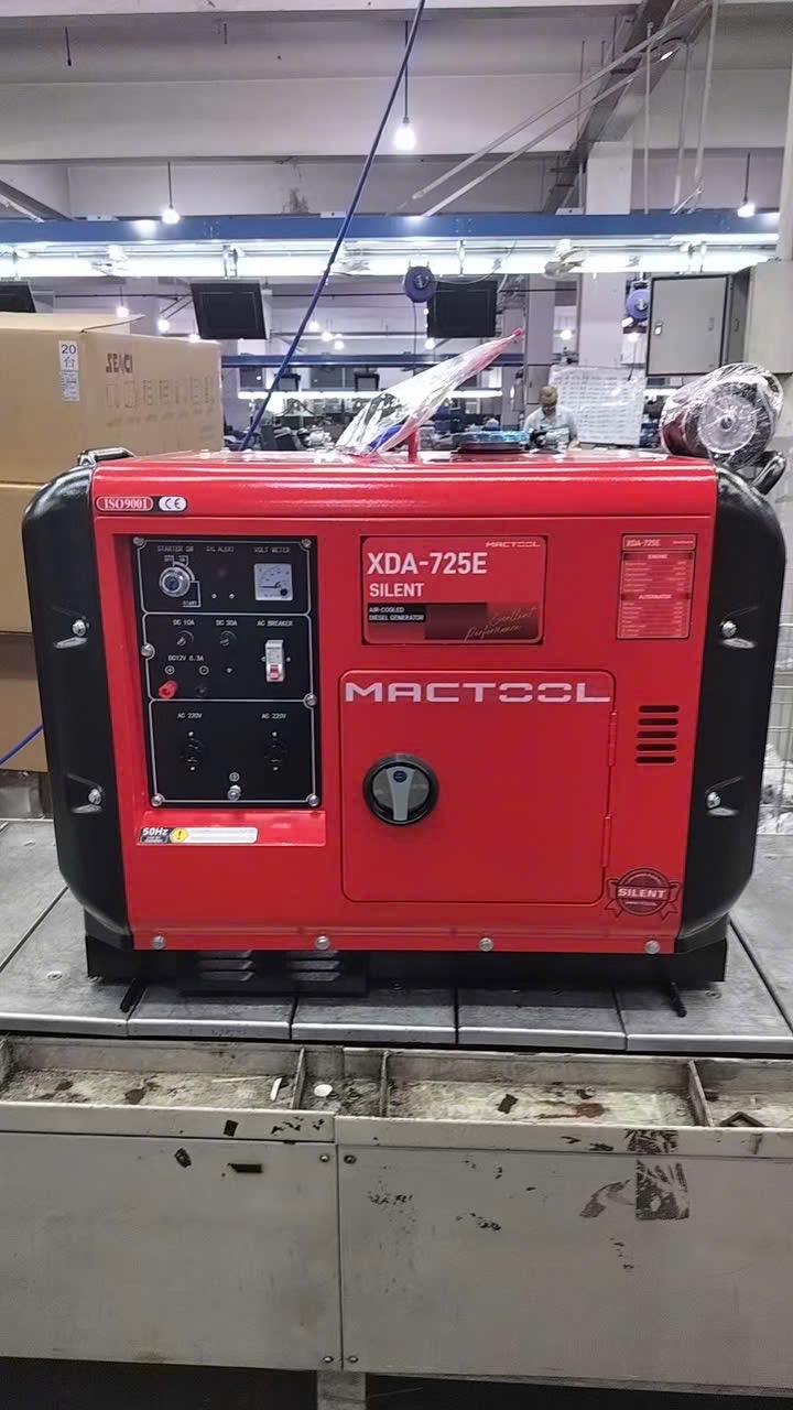Máy Phát Điện 6Kw Chạy Dầu Mactool XDA-725E Siêu Cách Âm