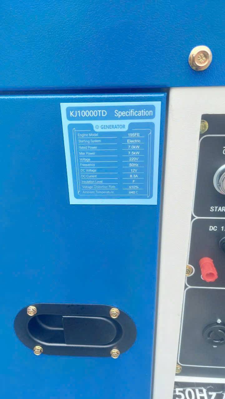 Máy Phát Điện Chạy Dầu 7Kw Kujoyo KJ10000TD