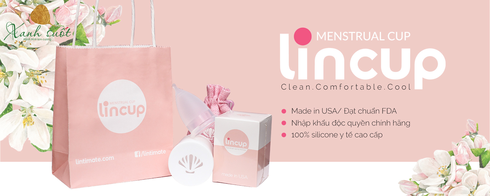Cốc kinh nguyệt Lincup-Mỹ