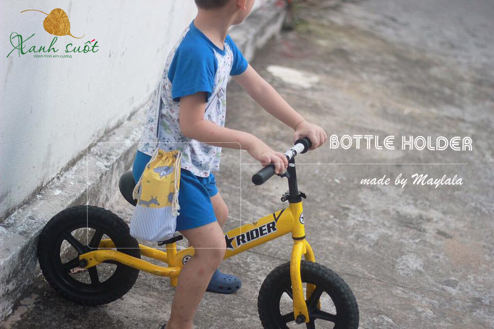 Túi vải đựng chai nước cho bé khi đi học