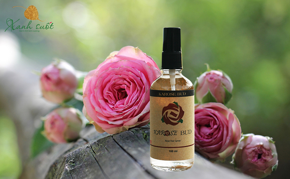 xịt dưỡng tóc hoa hồng ngăn rụng tóc