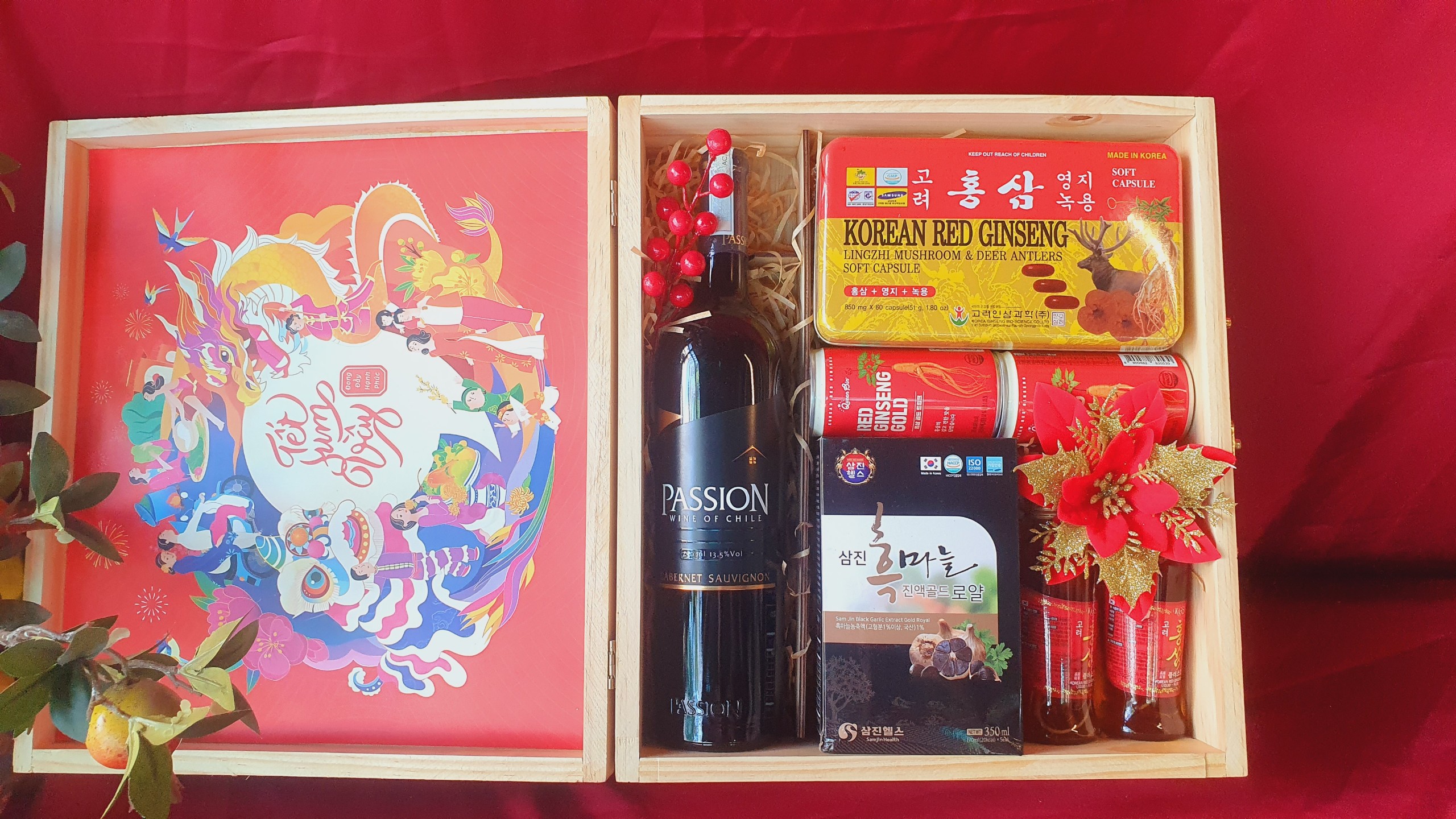 Hình ảnh thành phần bổ dưỡng trong Set quà biếu tết Tân Uyên Bình Dương