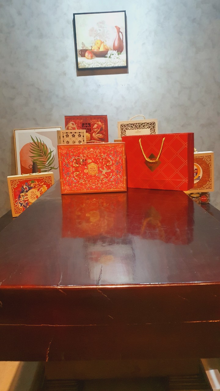 Hình ảnh giỏ quà tặng tết quận Phú Nhuận với các thành phần được ưa chuộng