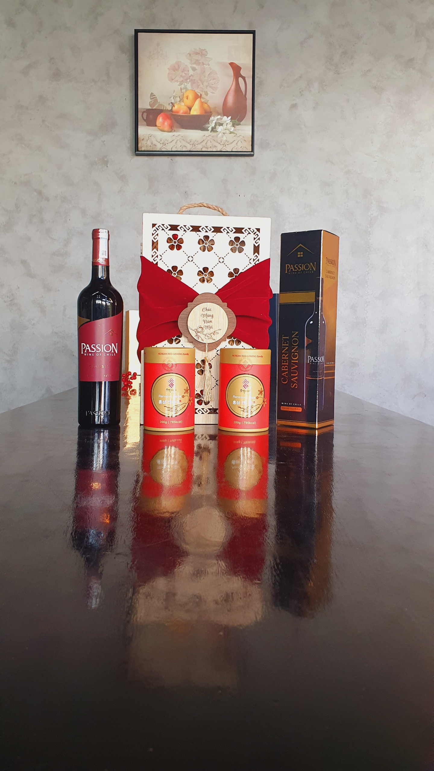 Hình ảnh thành phần Giỏ quà tặng hộp gỗ Phúc An Khang