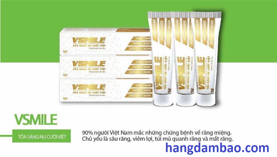 Kem đánh răng vsmile chống đột quỵ hiệu quả