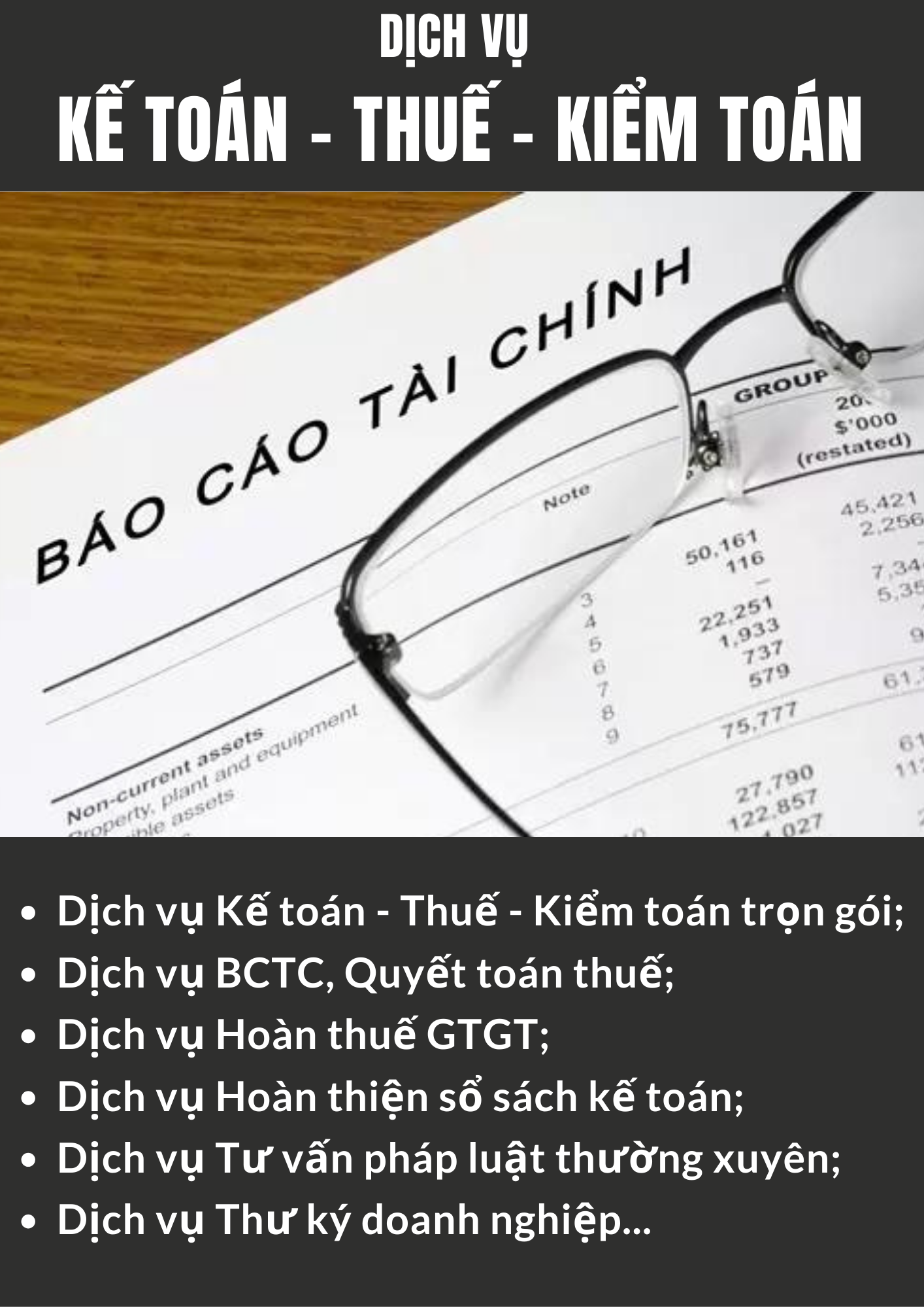 Dịch vụ Kế toán - Thuế - Kiểm toán uy tín