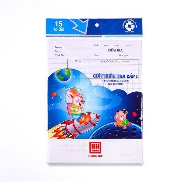 Giấy kiểm tra 4 ô ly Bạn nhỏ Plus