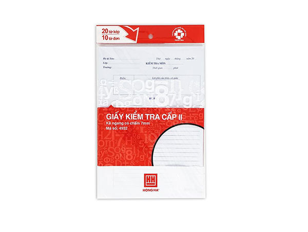 Giấy kiểm tra kẻ ngang có chấm dành cho học sinh THPT