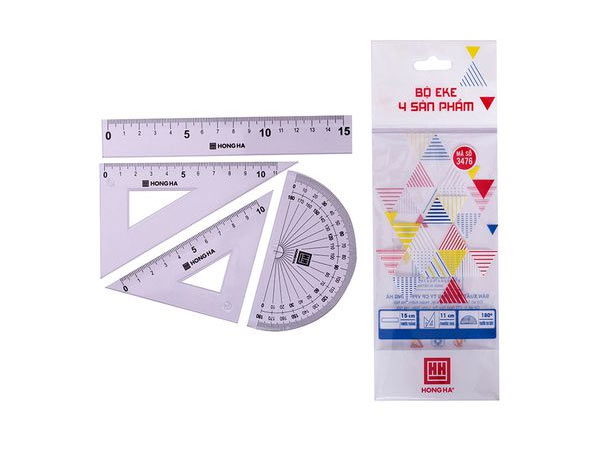 Bộ eke 4 sản phẩm Hồng Hà 3476