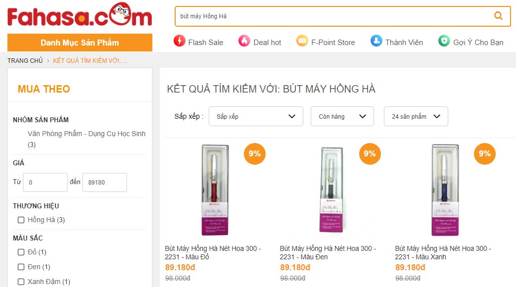 Nhà sách Fahasa cũng là một địa điểm mua bút viết chữ đẹp online và offline