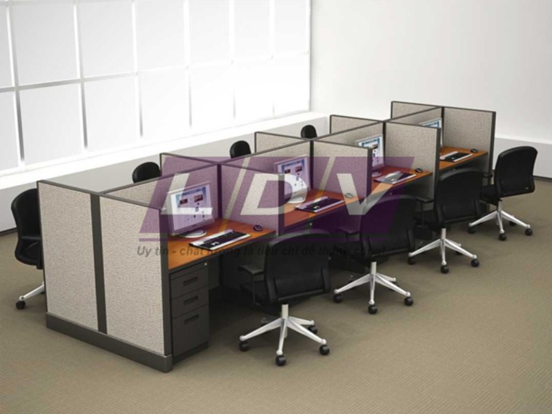 Các mẫu Module bàn làm việc 8 người