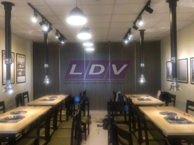 Công trình vách ngăn di động Quán Lẩu Nướng N2 Đồng Văn