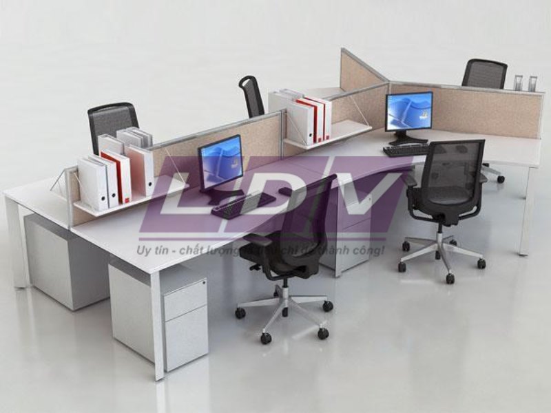 Kiểu dáng bàn làm việc 5 người