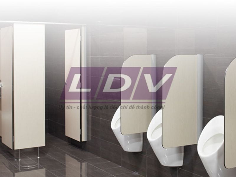 Vách ngăn Compact màu ghi dày 12mm