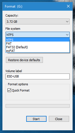 Phân biệt và đánh giá định dạng NTFS, FAT32 và EXFat