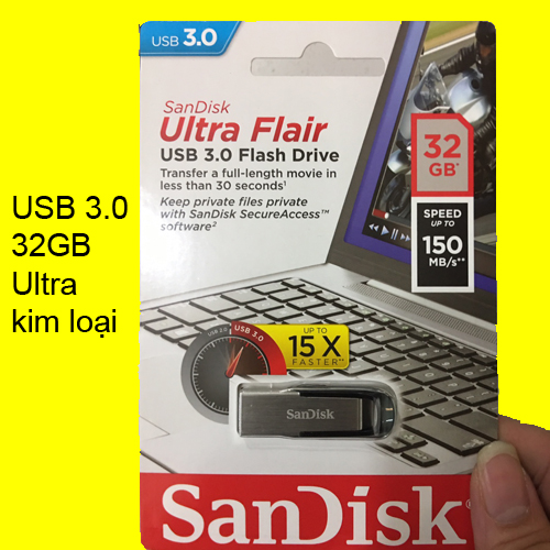 USB 32gb sandisk nhôm tuyệt đẹp