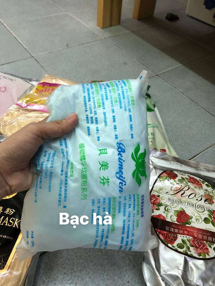 bột mặt nạ bạc hà