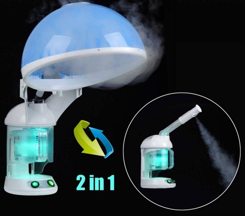 máy xông hơi mặt và hấp tóc 2in1